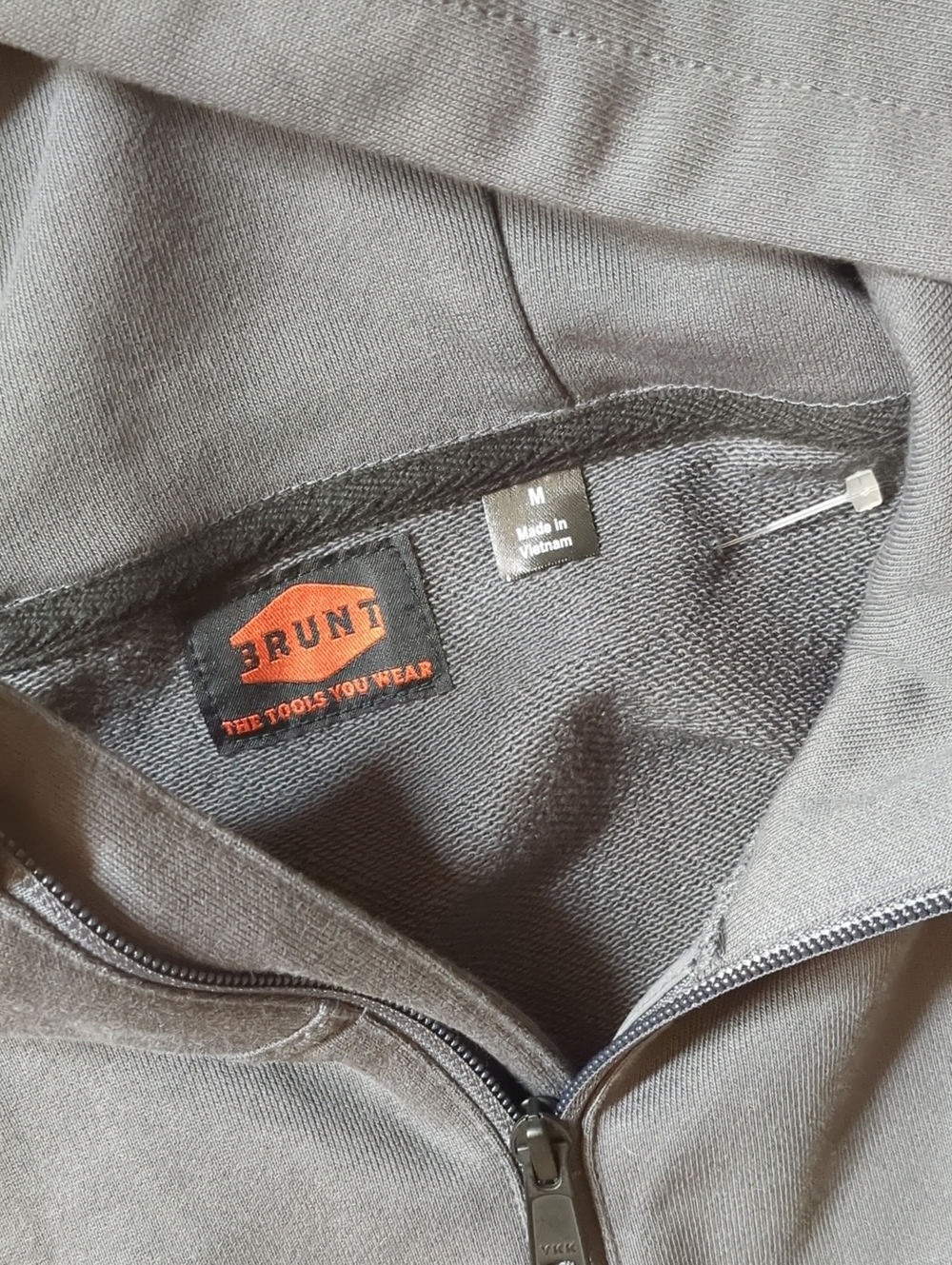 NWOT BRUNT Workwear Heavy Duty Pullover Hoodie Sweatshirt Gray Size M - Picture 6 of 7